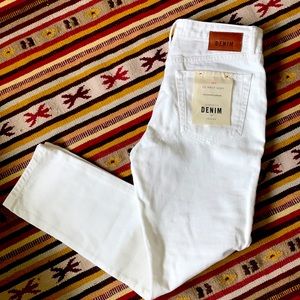 Sézane button up white denim